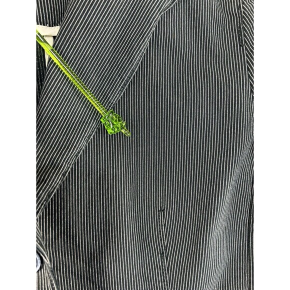 Gap Black Pinstripe Blazer Notch Collar Women Size 6 Academia Career Business - Picture 8 of 9
